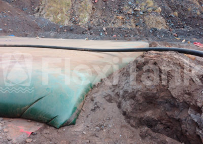 250,000 litre collapsible water frac pillow tanks full