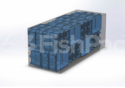 FishPac StackPac container packing schematic 1