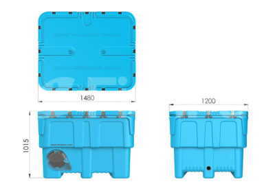 The FishPac StackPac Transport Bin | External dimensions