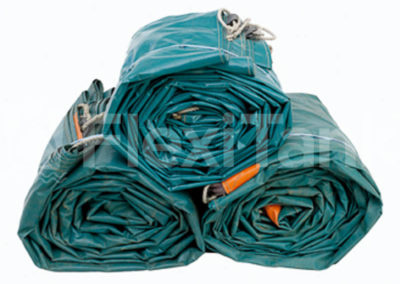 Flexitank tarps packed for shipping