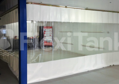Warehouse curtain showroom
