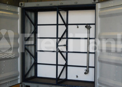 Container liner system with recessed bulkhead