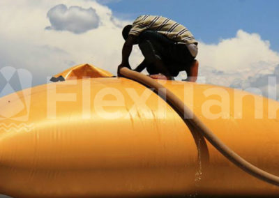 30,000 litre pillow tank for aid usage