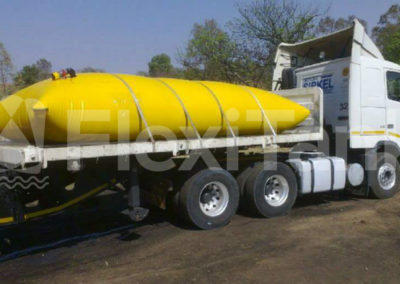 Pillow tanks on back of truck